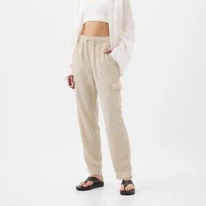 Gap Mid Rise Easy Linen-Blend Pants
